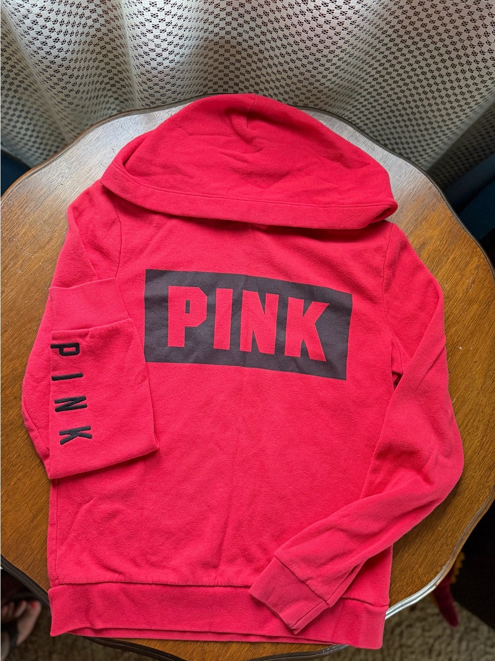 Victoria's Secret PINK Red Hooded Sweatshirt